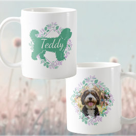 Anpassad Bernedoodle-foto och namn Personlig Kaffemugg