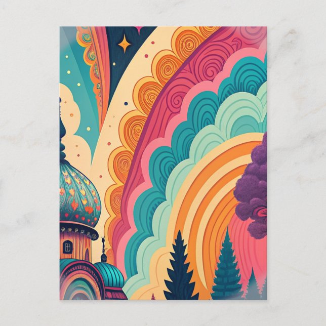 Anpassad beskuren fantasykonst vykort (Framsida)