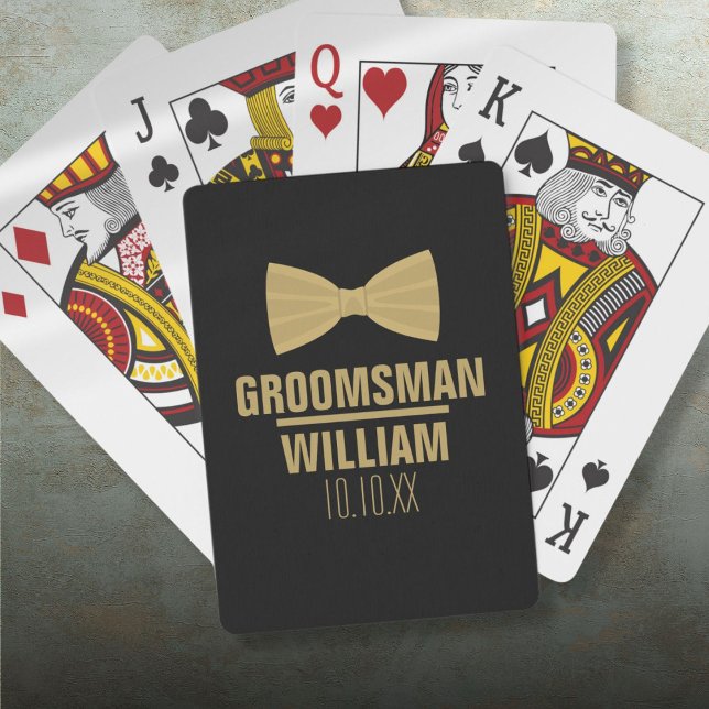 Anpassad Best Man Bröllop Casinokort (Custom Best Man Groomsman Wedding Poker Cards)