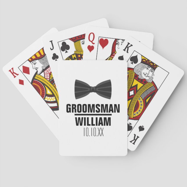 Anpassad Best Man Bröllop Casinokort (Baksidan)