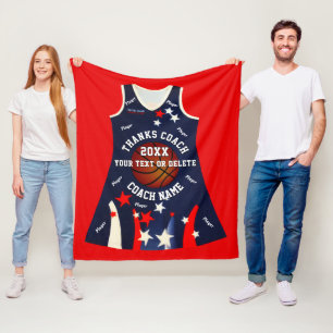 Anpassad Beställd NetBall-filta Fleecefilt