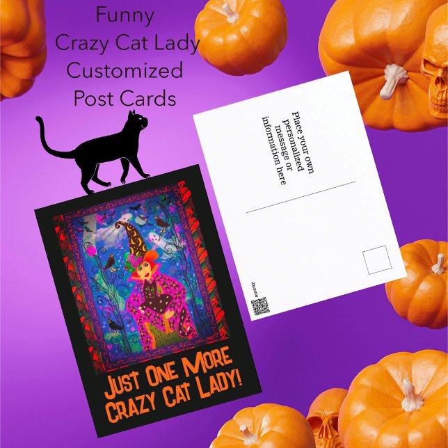 Anpassad Bewitching Spooky Halloween-kväll Vykort (Thrifty post card option for Halloween this year!)