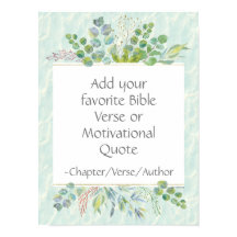 Anpassad bibelvers väggdekor Eukalyptusblad