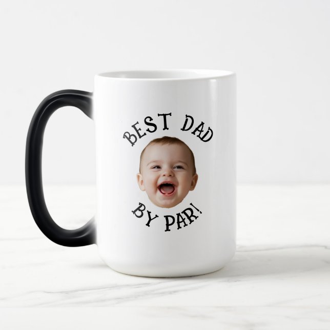 Anpassad bild av bästa pappa av Par  Magisk Mugg (Vänster)
