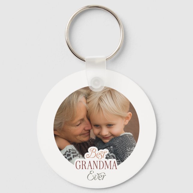Anpassad bild Bästa mormor någonsin Nyckelring (Framsida)