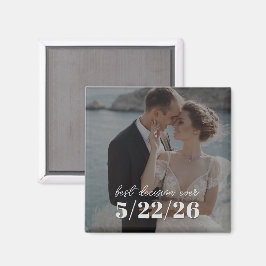 Anpassad bild & datum (årsdagspresent) magnet
