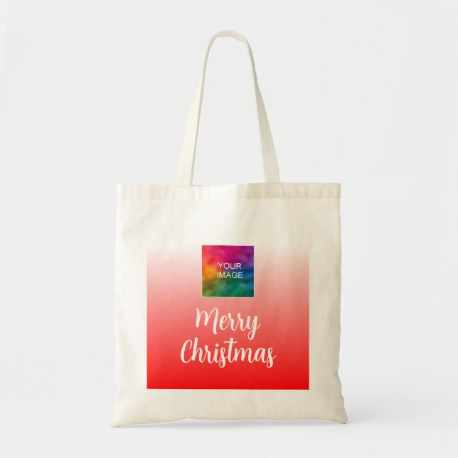 Anpassad bild eller logotyp God Jul-typografi Tygkasse (Framsidan)