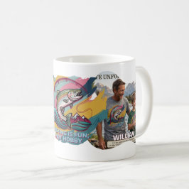 Anpassad Bild, Fiske Är Kul Inte Hobby Kaffemugg