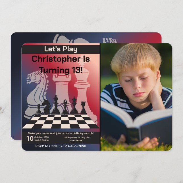 Anpassad bild för inbjudan till dagschackpartiet (Fram/baksida)