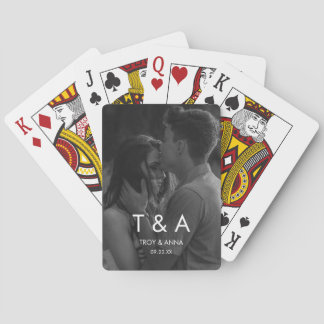 Anpassad bild Foto Modern Bröllop Casinokort
