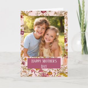 Anpassad bild Glad mors dag blommig Kort