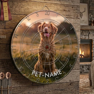 Anpassad bild med din hunds namn darttavla