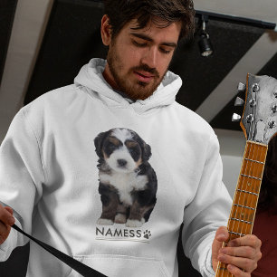 Anpassad bild med din hunds namn hoodie