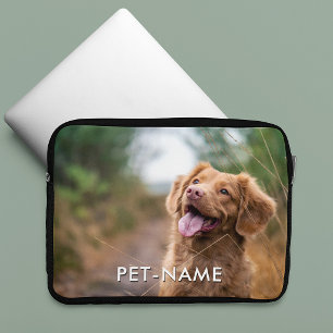 Anpassad bild med din hunds namn laptop fodral