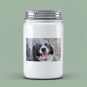 Anpassad bild med din hunds namn på bilden mat etiketter