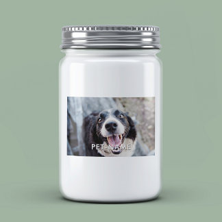 Anpassad bild med din hunds namn på bilden mat etiketter