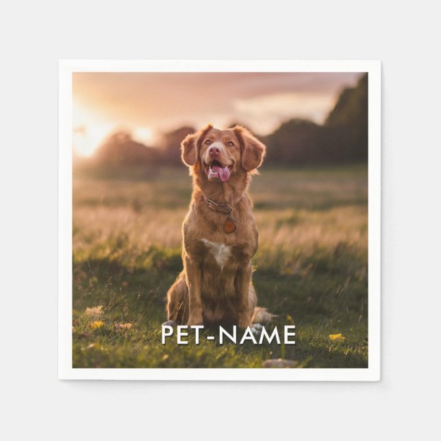 Anpassad bild med din hunds namn pappersservett (Framsidan)