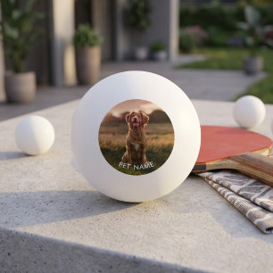 Anpassad bild med din hunds namn pingisboll
