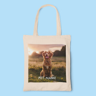 Anpassad bild med din hunds namn tygkasse