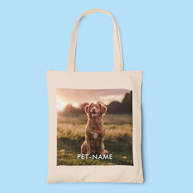 Anpassad bild med din hunds namn tygkasse (Skapare uppladdad)