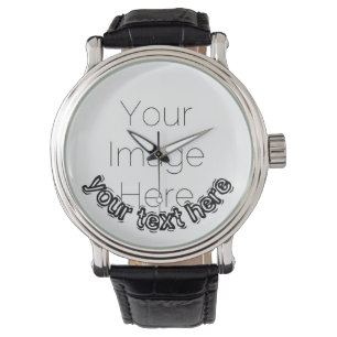 Anpassad bild med personlig text armbandsur