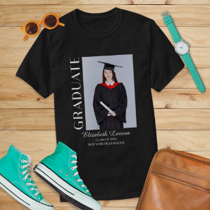 Anpassad bild Modern Elegant Senior-Examen Festlig T Shirt