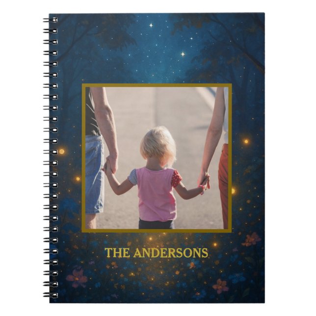 Anpassad bild och text Celestial Mystical Anteckningsbok (Framsidan)