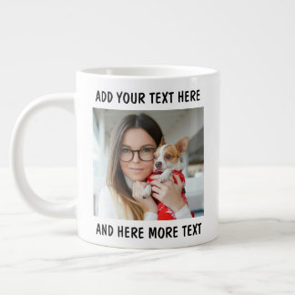 Anpassad bild och text eller namn jumbo mugg