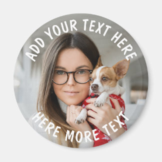 Anpassad bild och text eller namn magnet