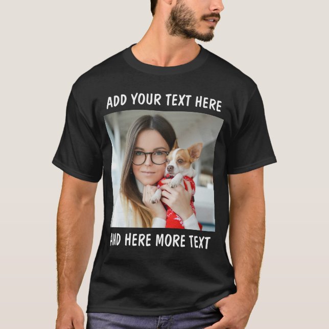 Anpassad bild och text eller namn t shirt (Framsida)