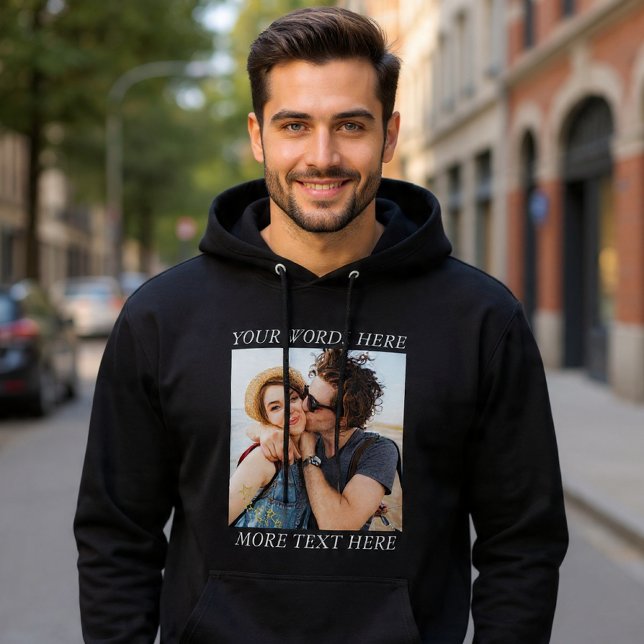 Anpassad bild och text hoodie (Skapare uppladdad)