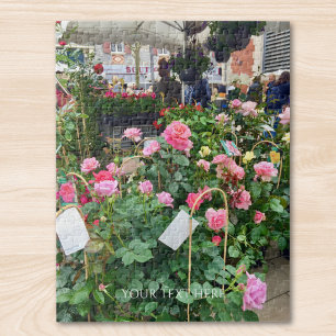 Anpassad bild och text Personlig blomster Pussel