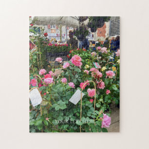 Anpassad bild och text Personlig blomster Pussel