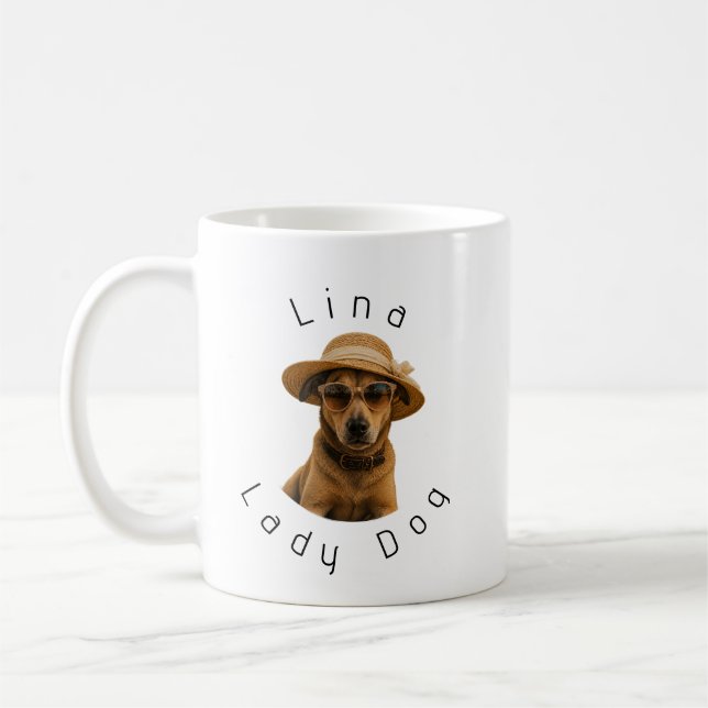Anpassad bild och text Retro Beach Poster Kaffemugg (Vänster)