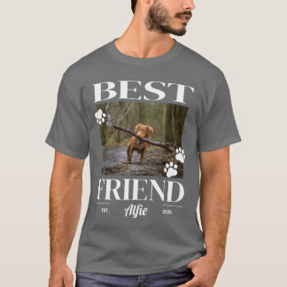 Anpassad bild på bästa vän hund katt eller husdjur t shirt