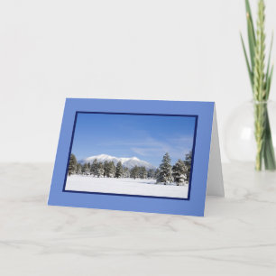 Anpassad bild på snöiga San Francisco Peaks Helgkort