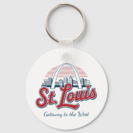 Anpassad bild & St. Louis Gateway Arch slogan Nyckelring