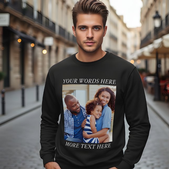 Anpassad bild T-shirt med redigerbar text Lång Ärmad Tröja (Skapare uppladdad)
