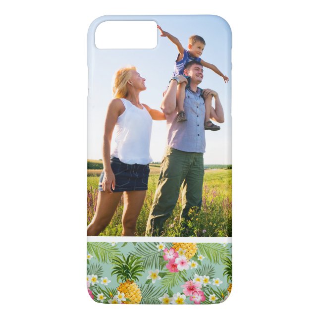 Anpassad bild Tropiska blommor & ananas Case-Mate iPhone Skal (Baksida)