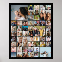 Anpassad bildcollage med 50 bilder minnesdisplay