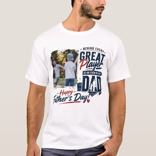 Anpassad bilddesign, trendig pappa för stor spelar t shirt (Framsida)