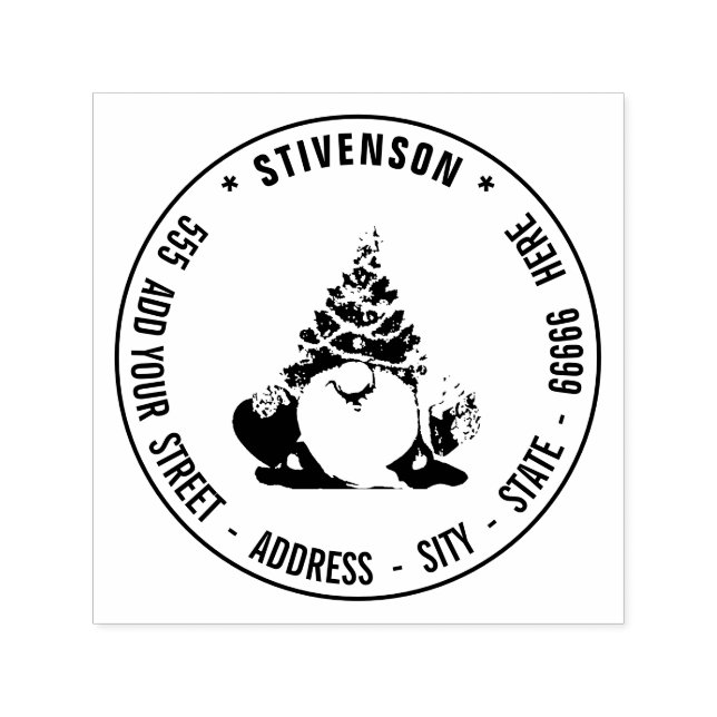 Anpassad bildnamn Returadress stämpel exempel (Design)