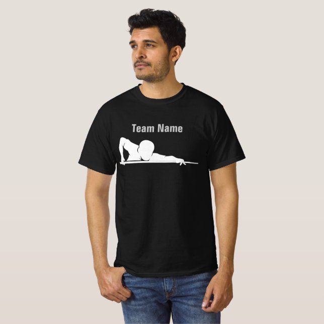 Anpassad Biljard Pool Liga Lagutrustning T Shirt (Hel framsida)