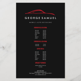 Anpassad bilreparation & Modern bilpolering Flygblad