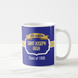Anpassad blå 50-års klassåterträff Present Mugg