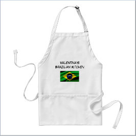 Anpassad blå grön och gul brasiliansk flagga  förkläde