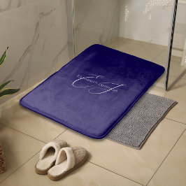 Anpassad, blå och vit, klassisk, minimalistisk nam badrumsmatta