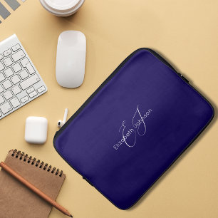 Anpassad, blå och vit, klassisk, minimalistisk nam laptop fodral