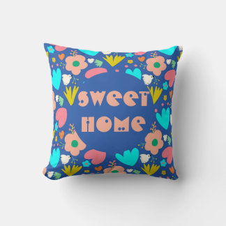 Anpassad blå trädgård kudde