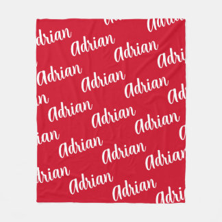Anpassad Blanket för Family Namn Red Fleecefilt